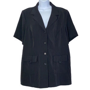 Allison Woods Jacket Womens Size 18W Black New Vintage